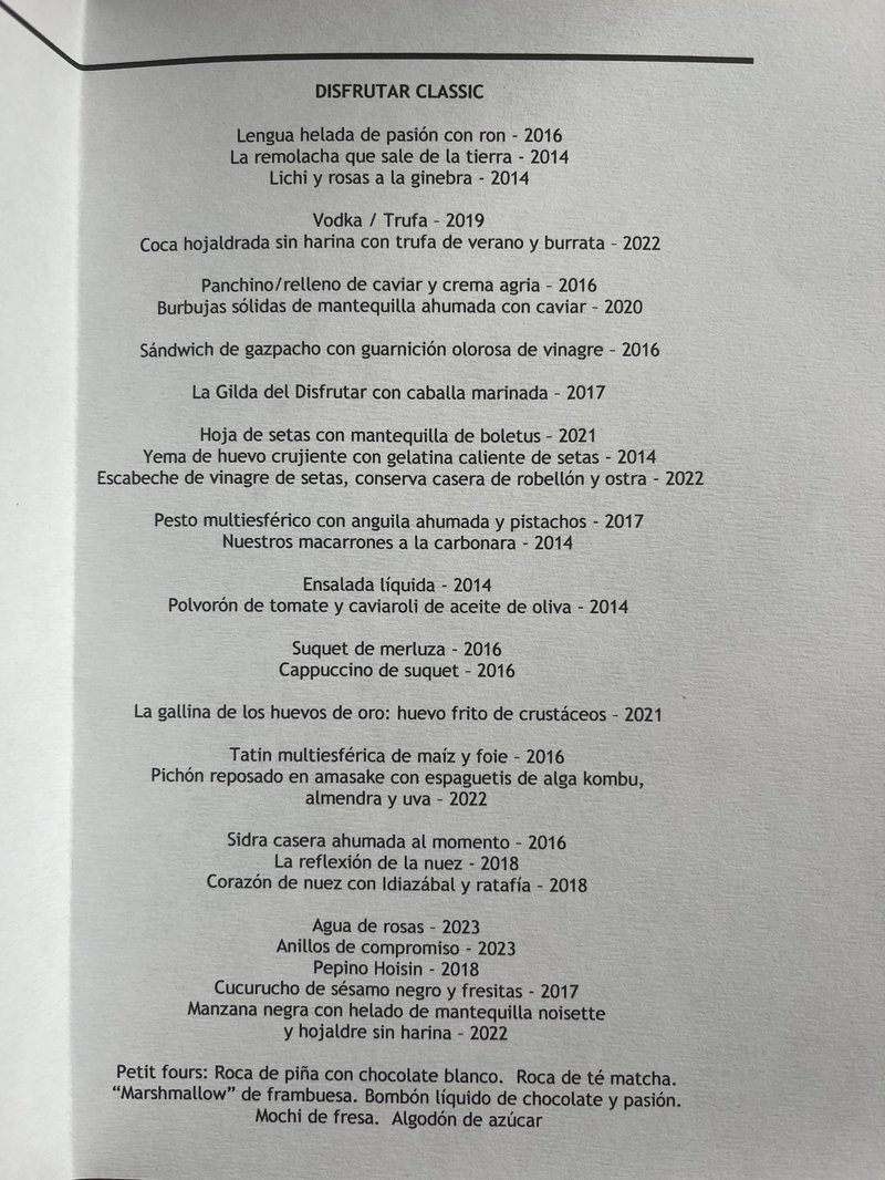 Disfrutar Menu