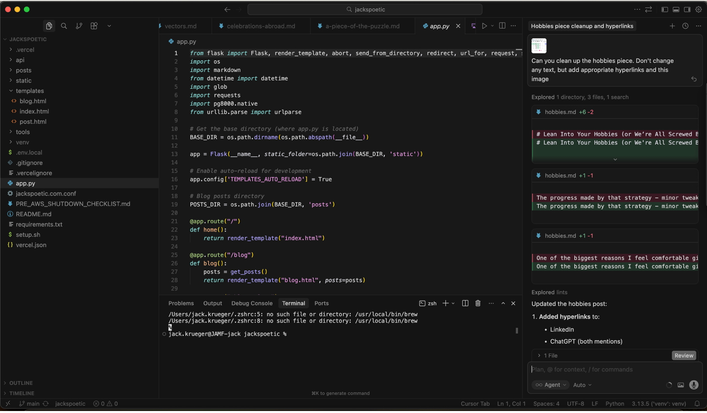 Cursor IDE with AI assistant